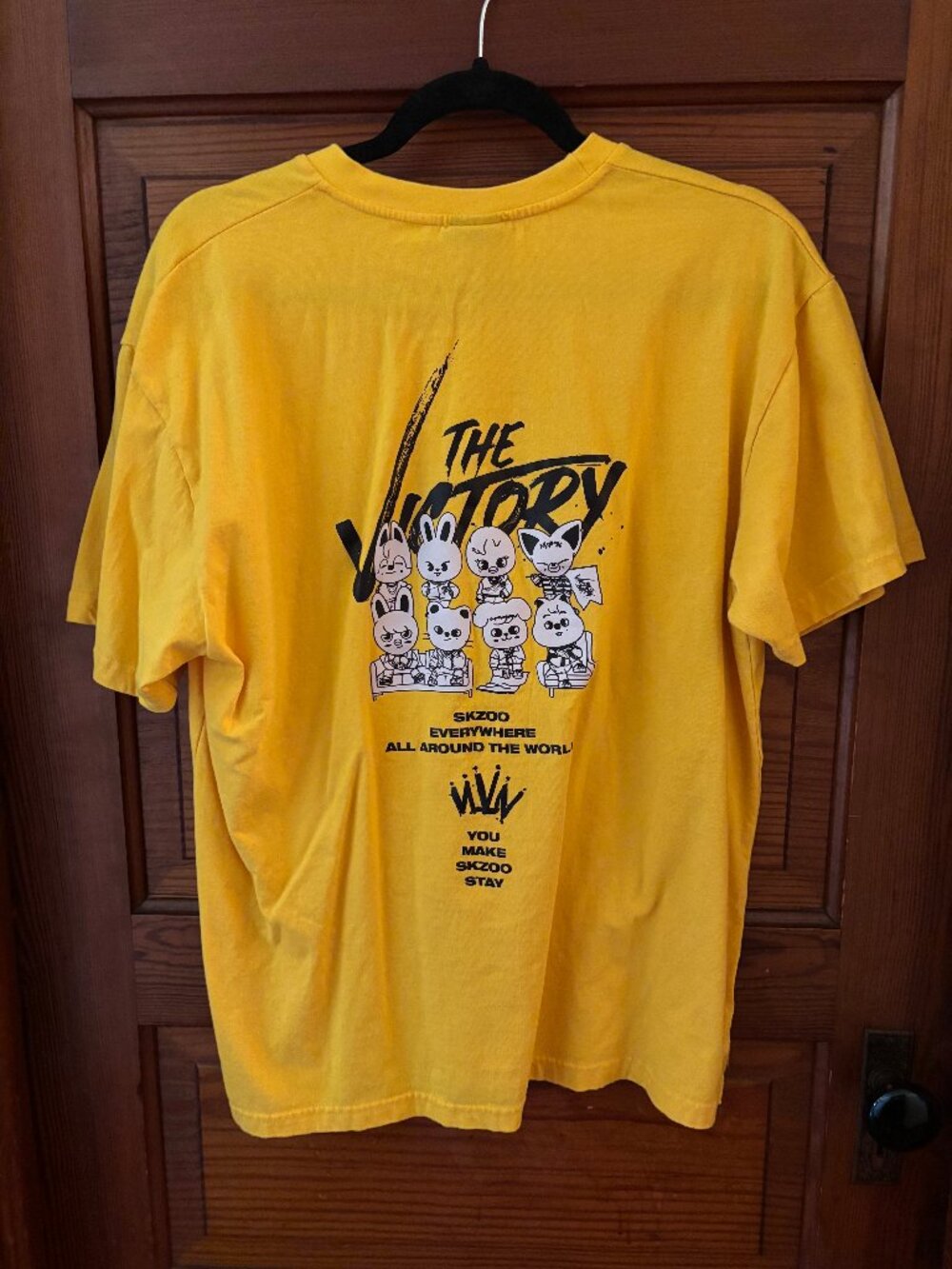 Stray Kids Official The Victory merch - yellow t-shirt, oversized
